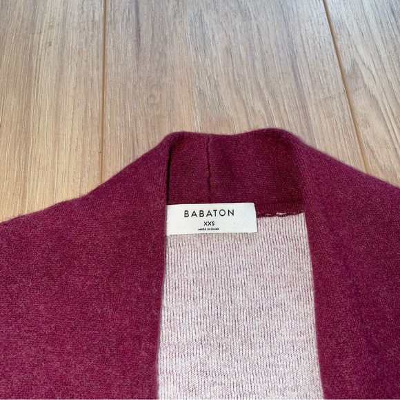 Babaton | LANCE Midi Wool Blend Cardigan - Barolo Red - Picture 4 of 8